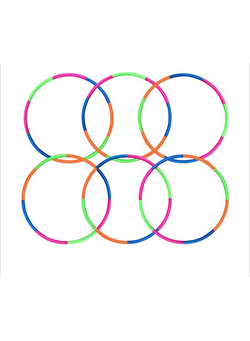 NYVIO Hula Hoop Ring for Kids 24 inch (Pack of 6) (Multi-Color) - Image 1